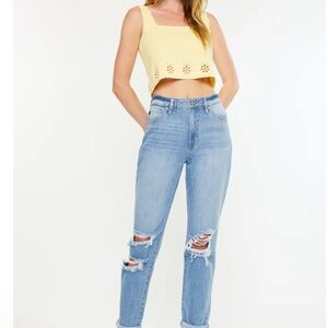 KanCan Light Blue Distressed Boyfriend Jeans